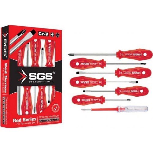 Öztürk    SGS1040 7 Li Tornavida Seti Red Series