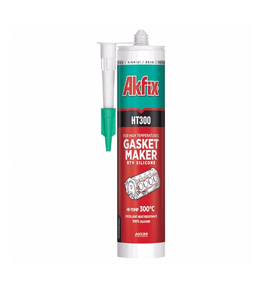 Akfix SA075 Silikon Yüksek Isı 310ml Kırmızı