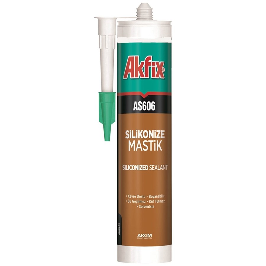 Akfix AA014 Silikonize Akrilik Mastik 500Gr Kahve