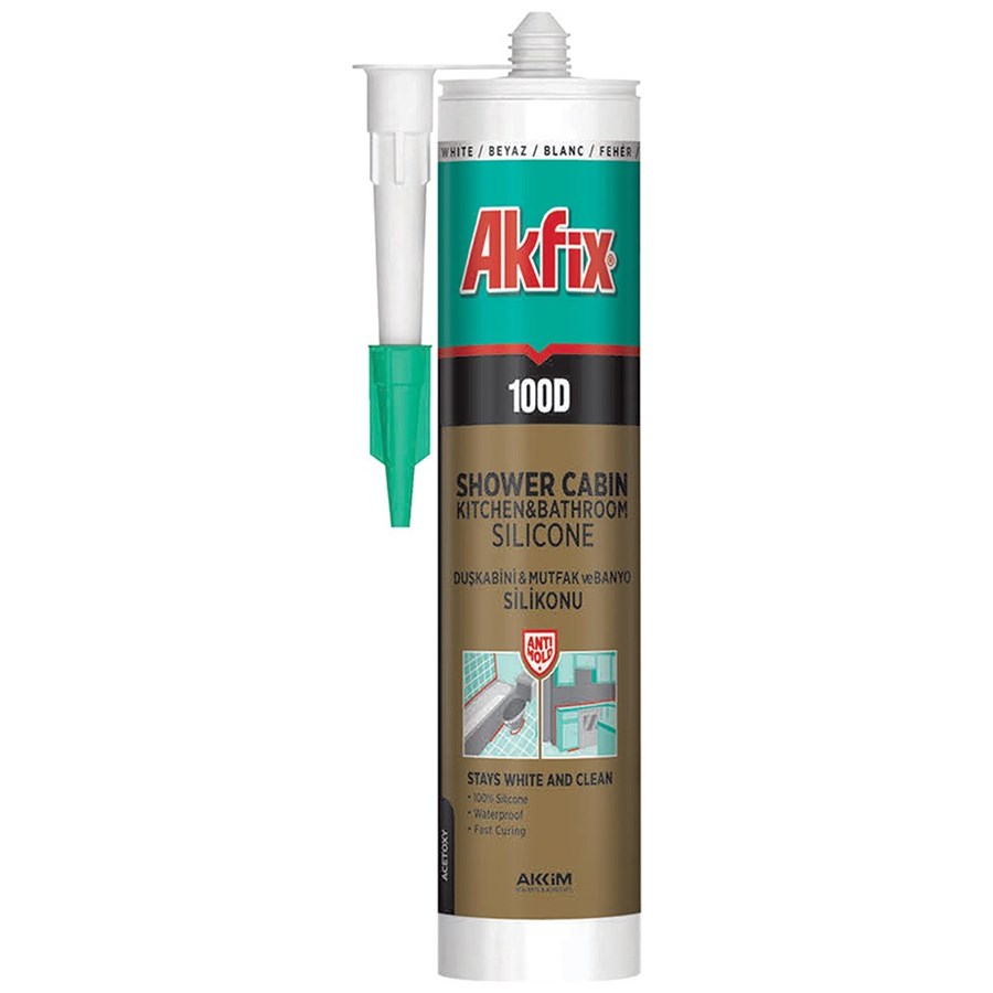 Akfix SA062 Silikon Duşa Kabin 310ml Beyaz