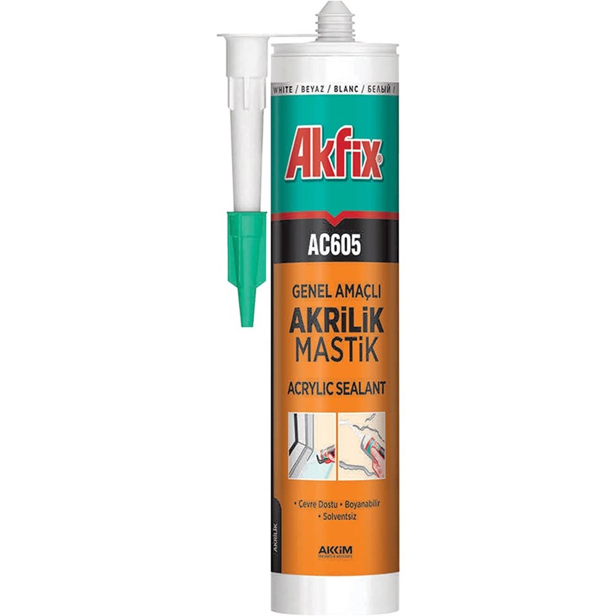 Akfix AA002 Mastik Akrilik 280ml Beyaz