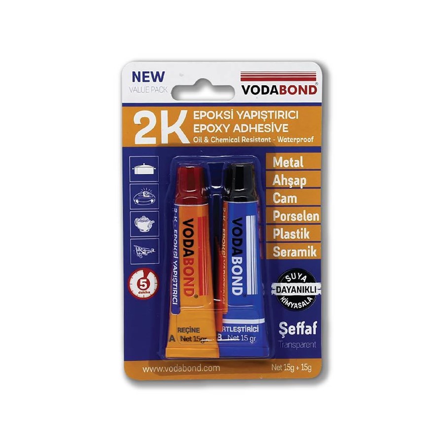 Vodabond 2K Rapid Epoxy Yapıştırıcı 15 + 15 Gr