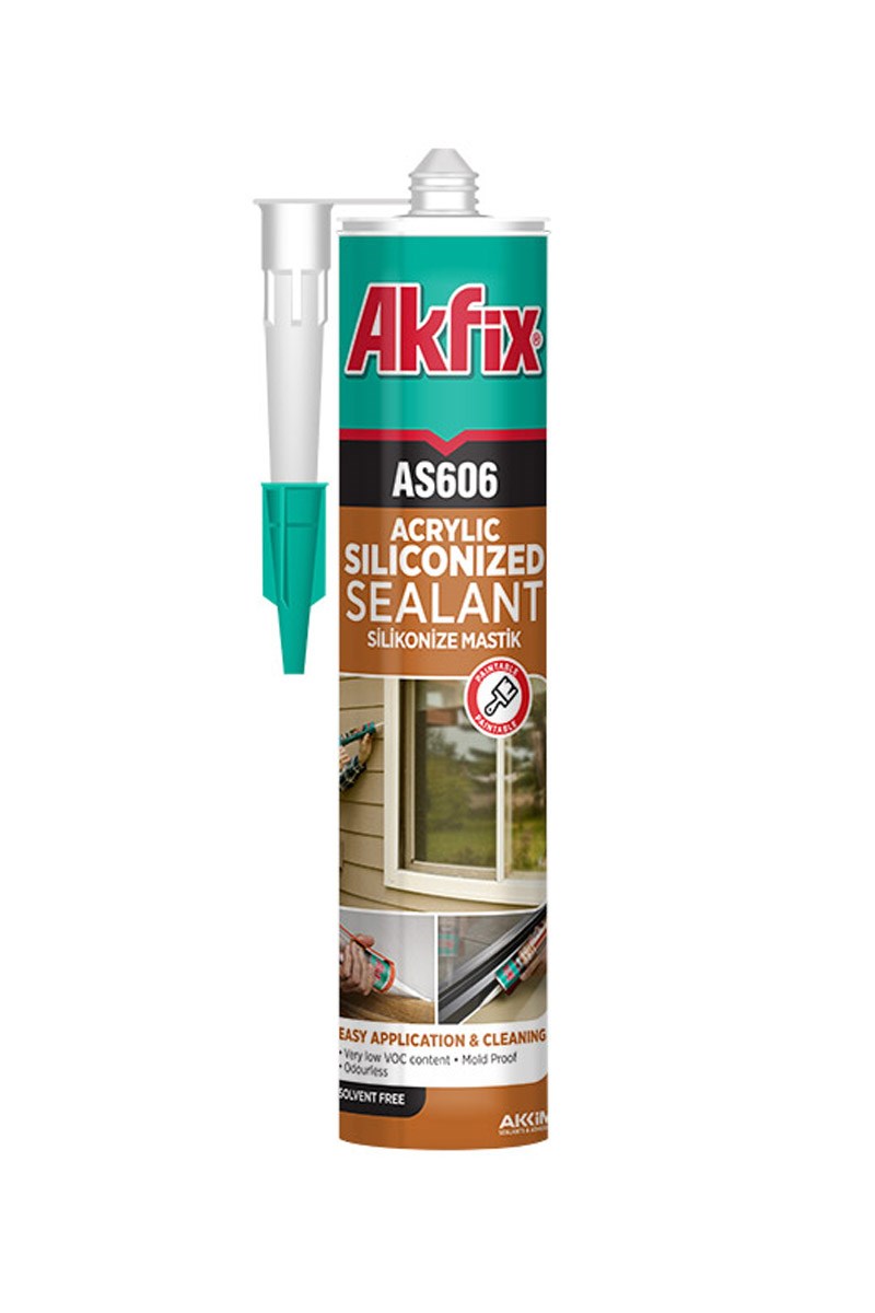 Akfix AA001 Silikonize Akrilik Mastik 500Gr Beyaz