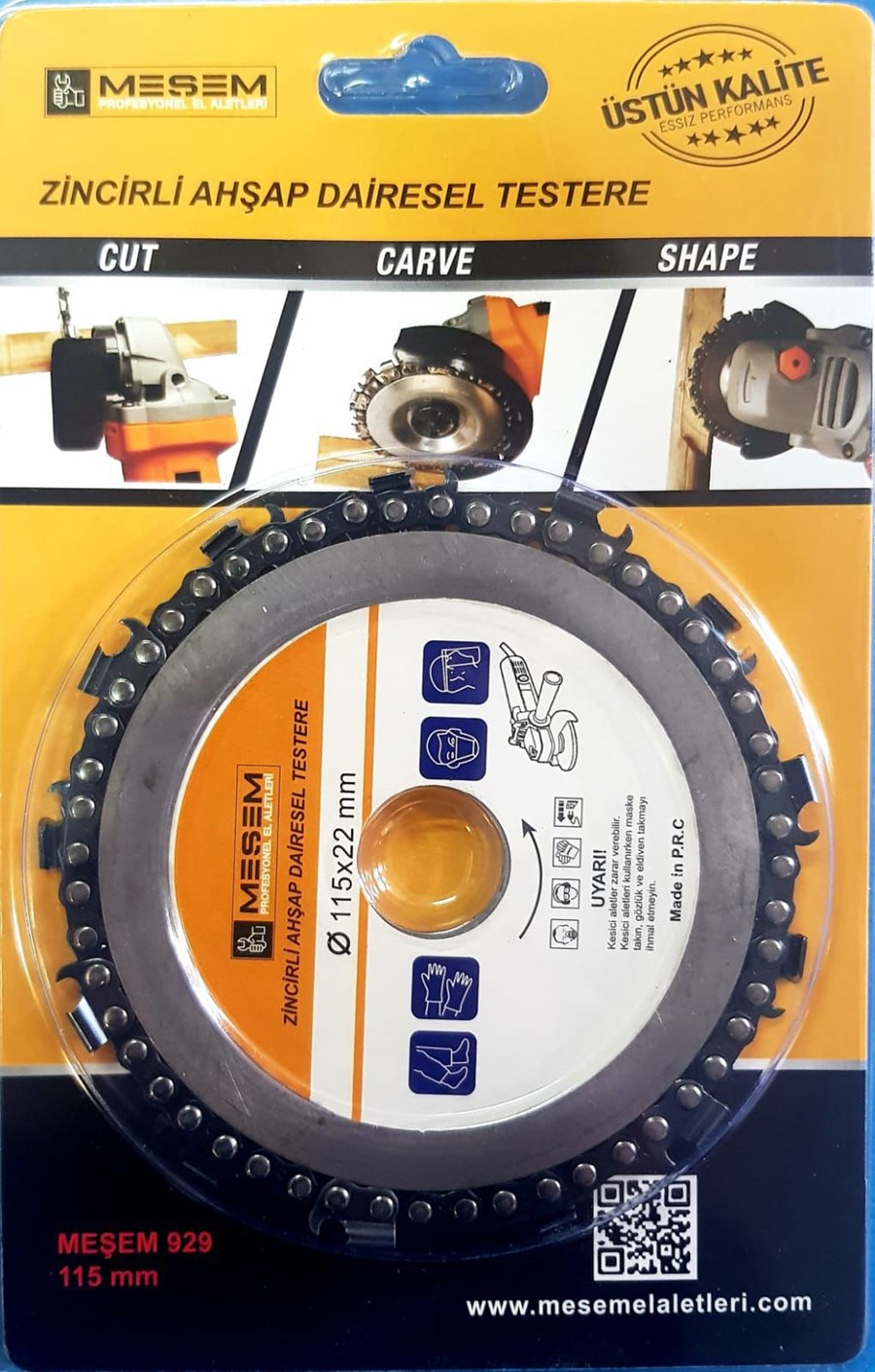 Meşem 929 Zincirli Ahşap Testere 115mm*22mm
