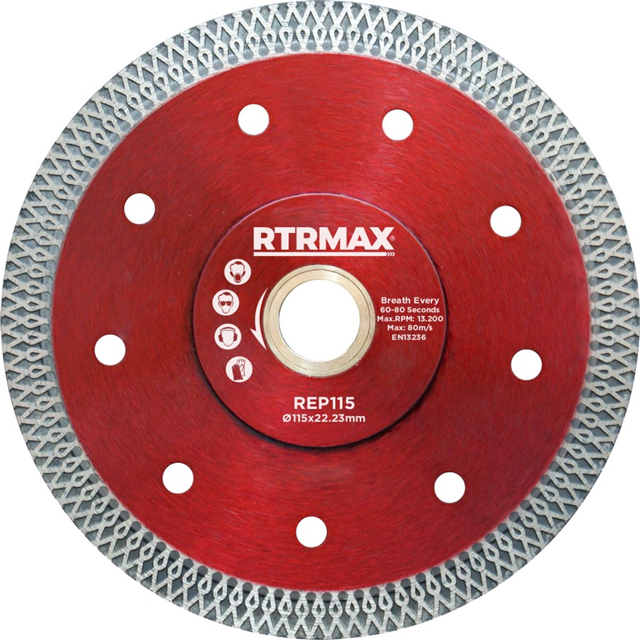 Rtrmax REP115 Çapraz Diş.Has.Kes.Elmas Testere 115