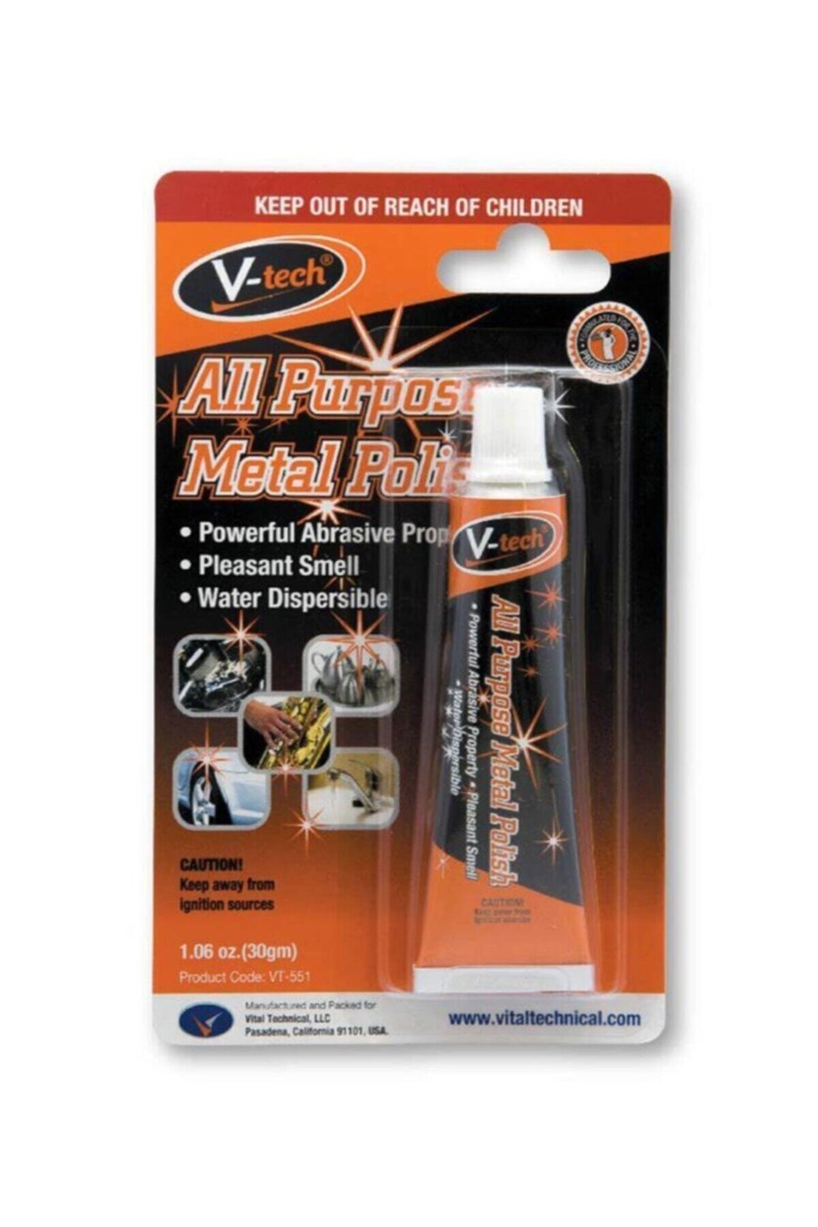 V-Tech Genel Amaçlı Metal Parlatıcı 30 gr  VT-551