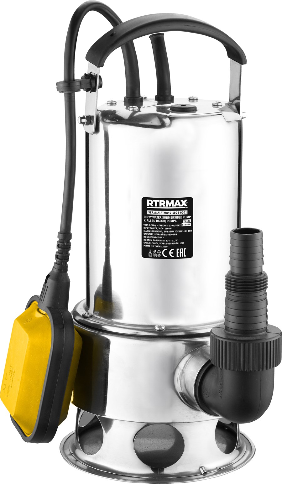 Rtrmax / Rtm840 Dalgıç Kirli Su   1100W     11mt