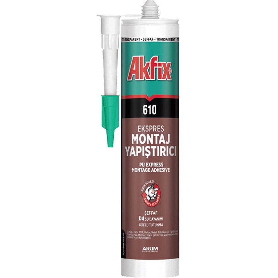 Akfix GA400P Sıvı Çivi Eksp.Pu Şeffaf 310ml 610