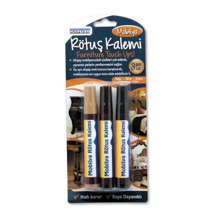 Touch Up Mobilya Rötuş Kalemi 3'lü Meşe-Cvz-Venge