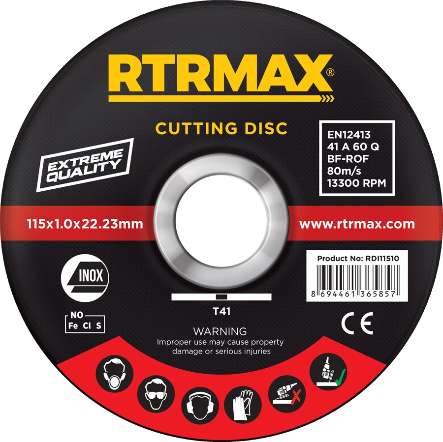 Rtrmax  RDI11510 İnox Kesme Diski 115*1.0*22