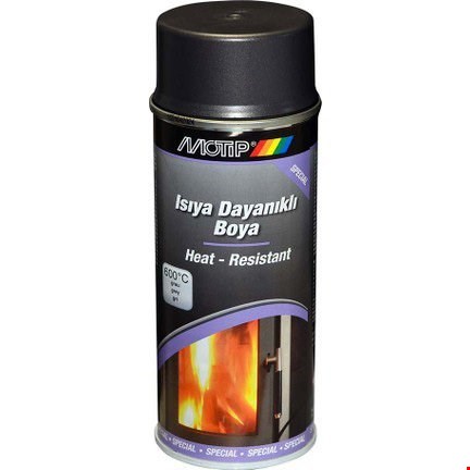 Motip Isıya Dayanıklı Boya 400 ml Siyah