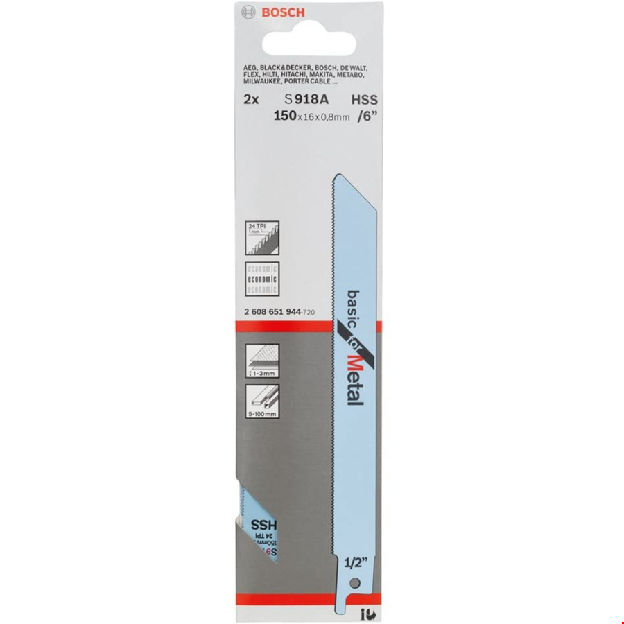 Bosch  2608651944 Panter Testere Basicfor Metal S918AF