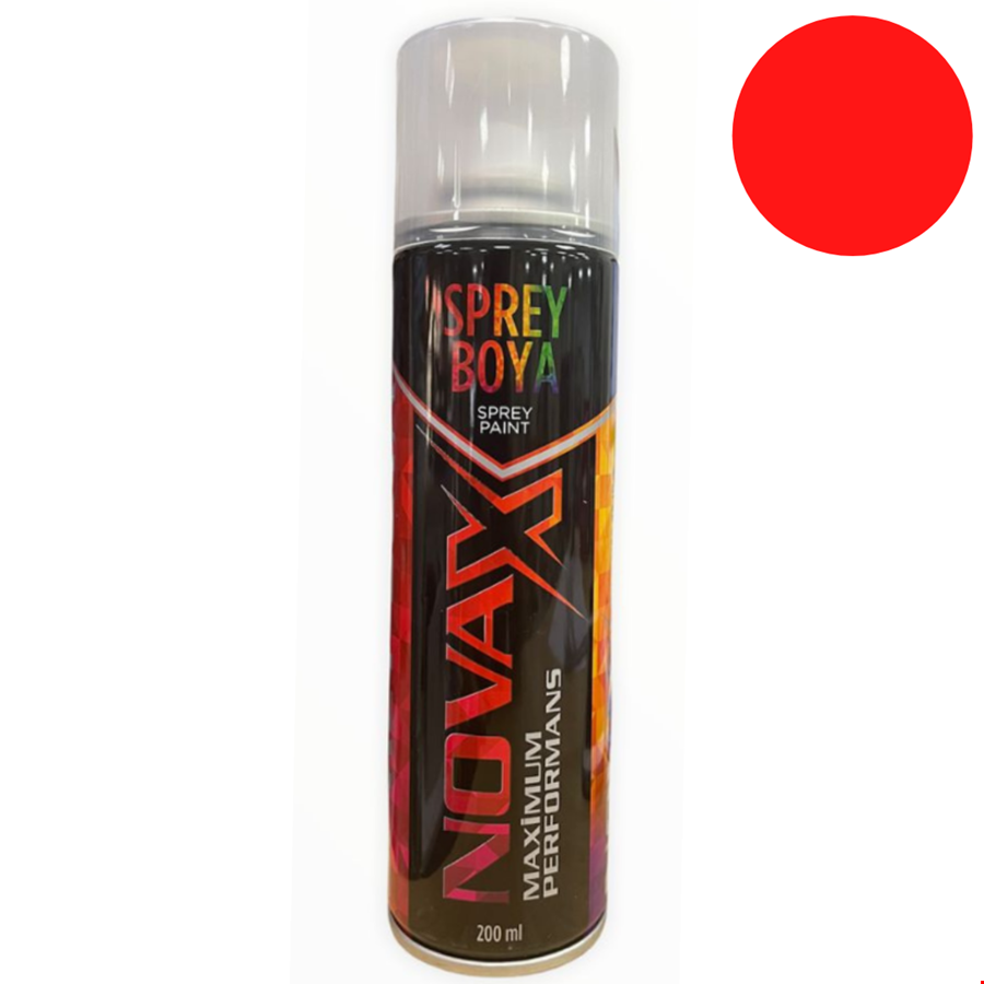 Novax Sprey Boya 200 ml Kırmızı