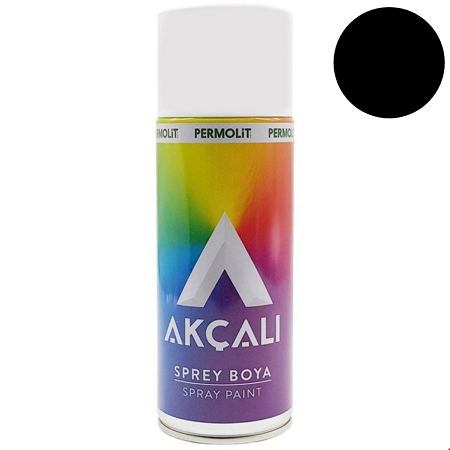 Akçalı Sprey 526 Boya 400 ml  Mat Siyah