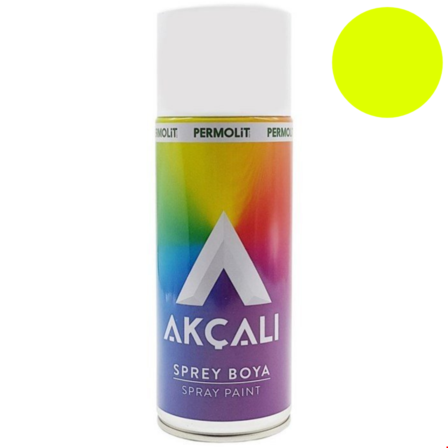 Akçalı Sprey 516 Boya 400 ml  Florosan Sarı
