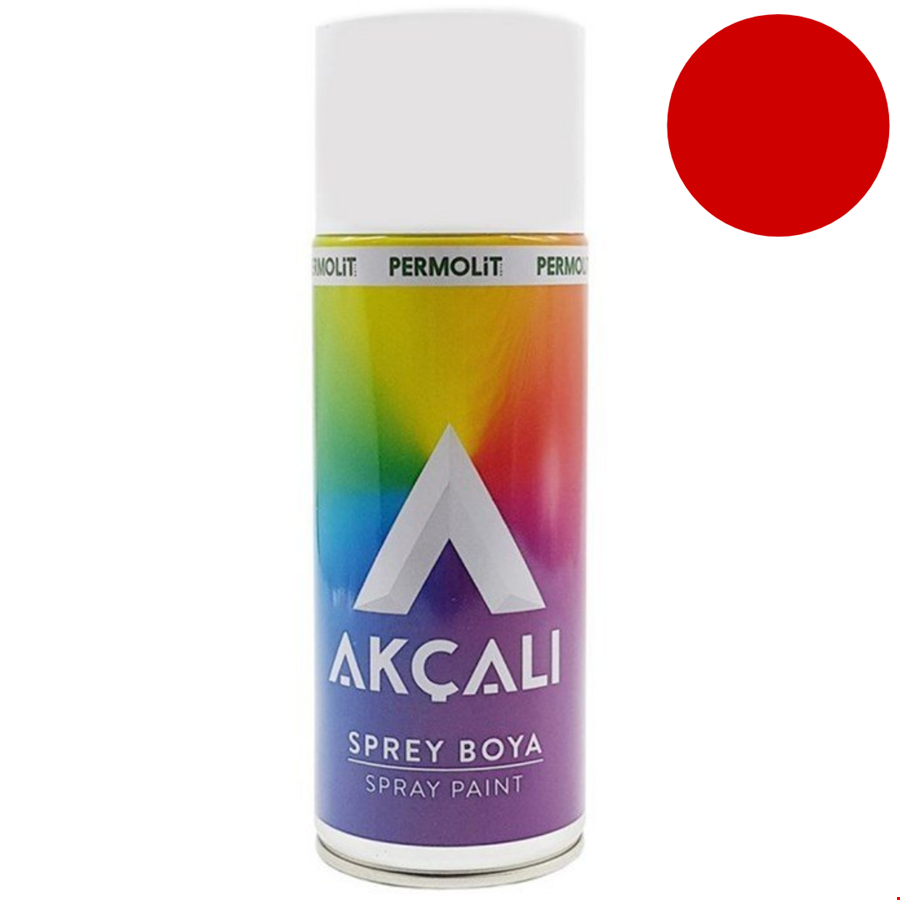Akçalı Sprey 521 Boya 400 ml  Florosan Koyu Kırmız