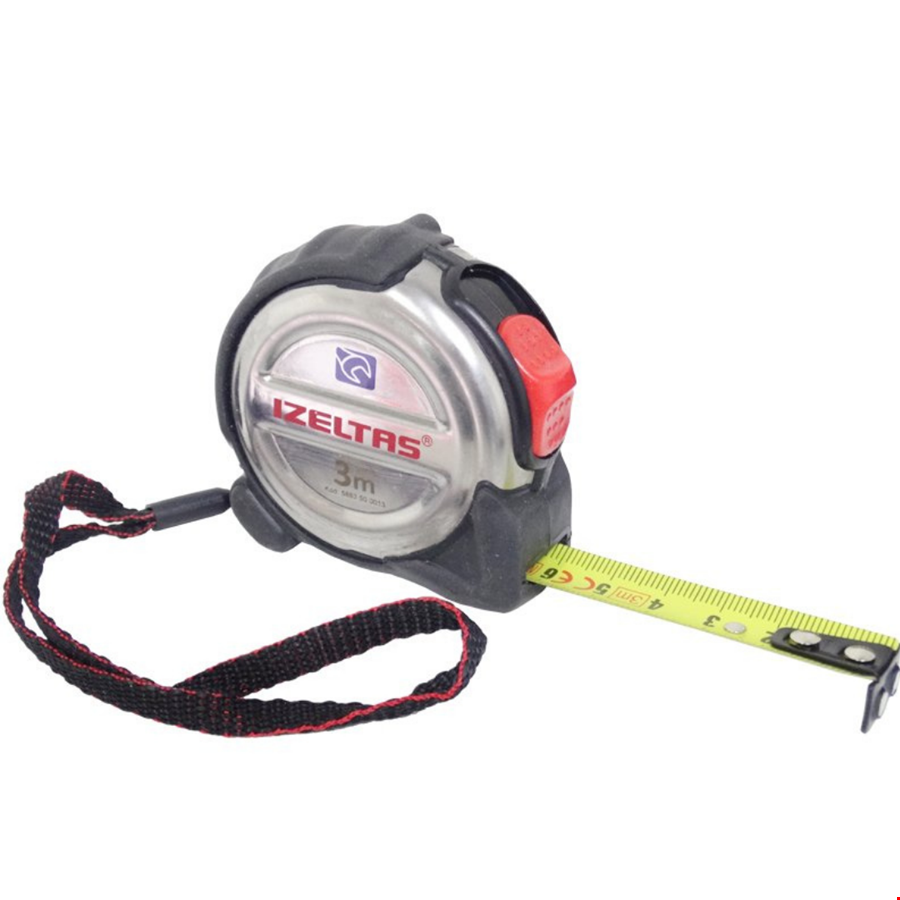 İzeltaş 0588 15 0013 Crom Stoplu Şerit Metre 3m