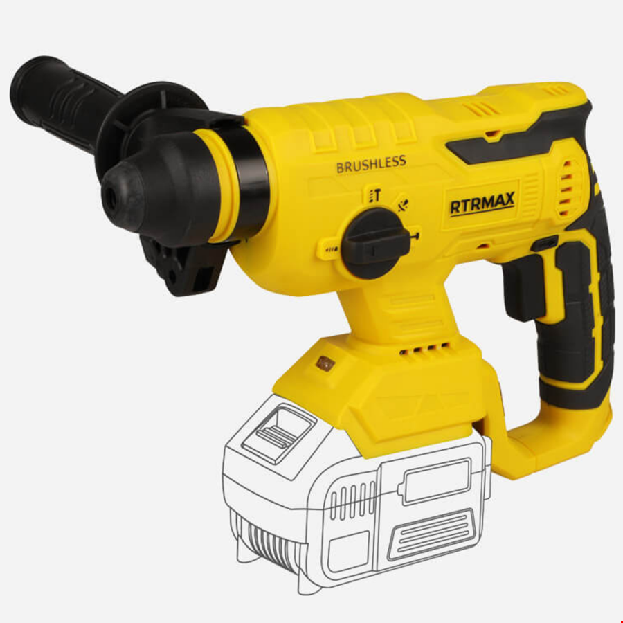 Rtrmax / Rtx2095B Elektropnömatik Kırıcı Delici 18V2.2 J Kömürsüz Aküsüz