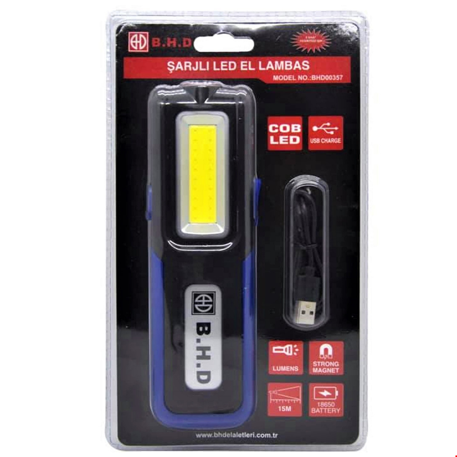 BHD Şarjlı Led El Lambası Büyük BHD00357