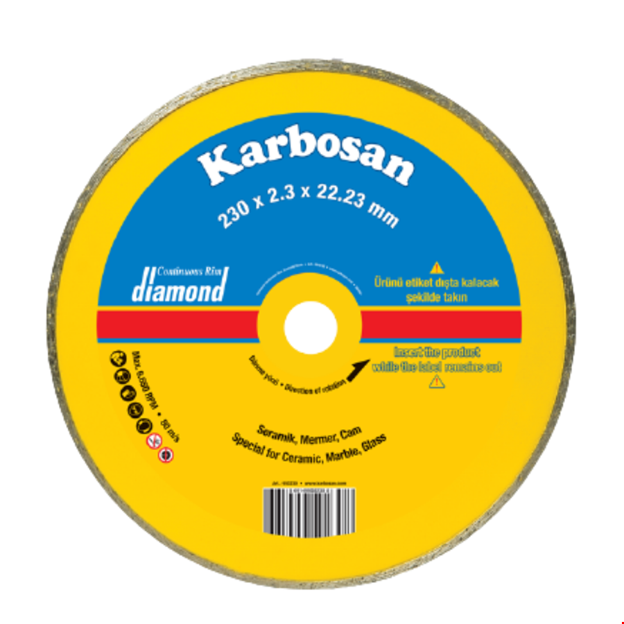 Karbosan Elmas Kesici Sürekli 180x2.0x22 /950220