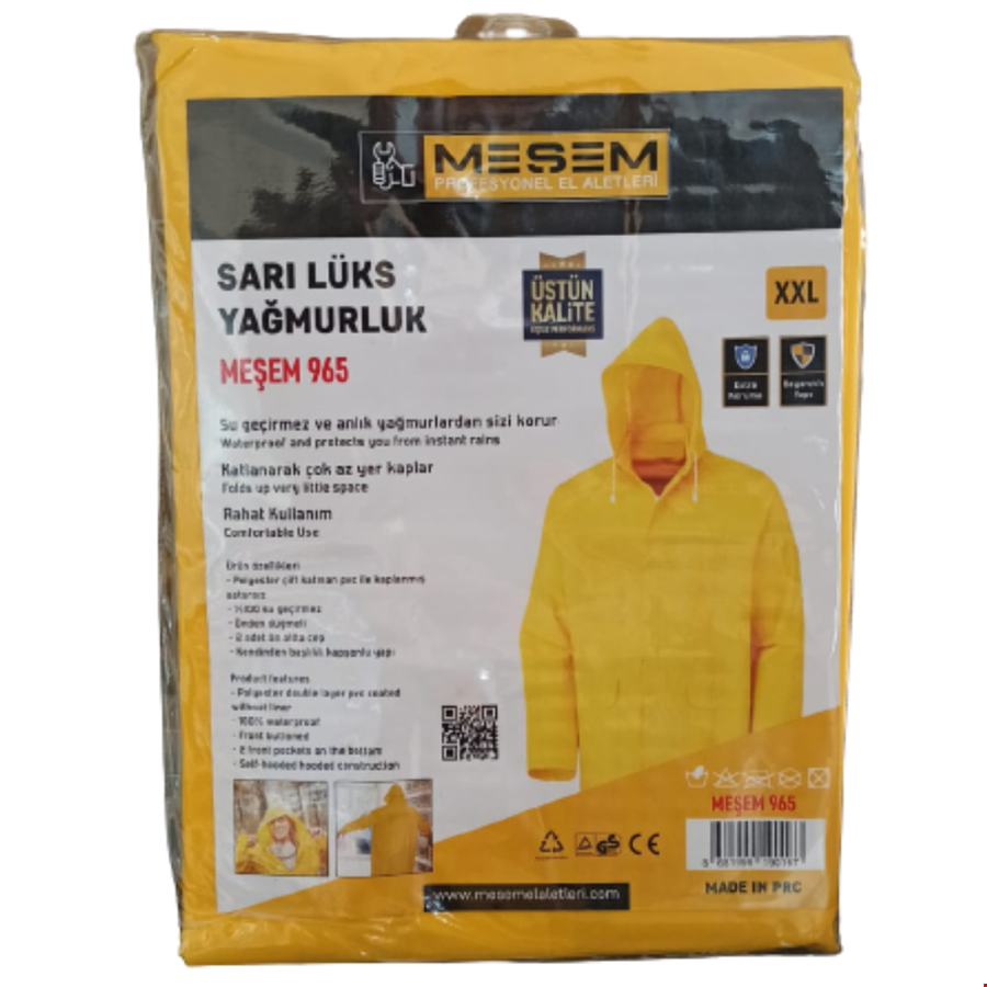 Meşem 965 Lüx Yağmurluk Sarı XXL