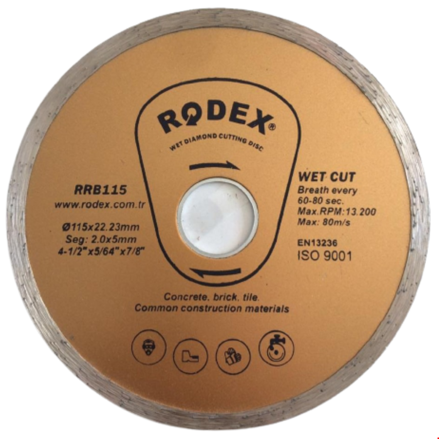 Rodex   RRB115 Elmas Testere Sürekli 115x1.8x22.2