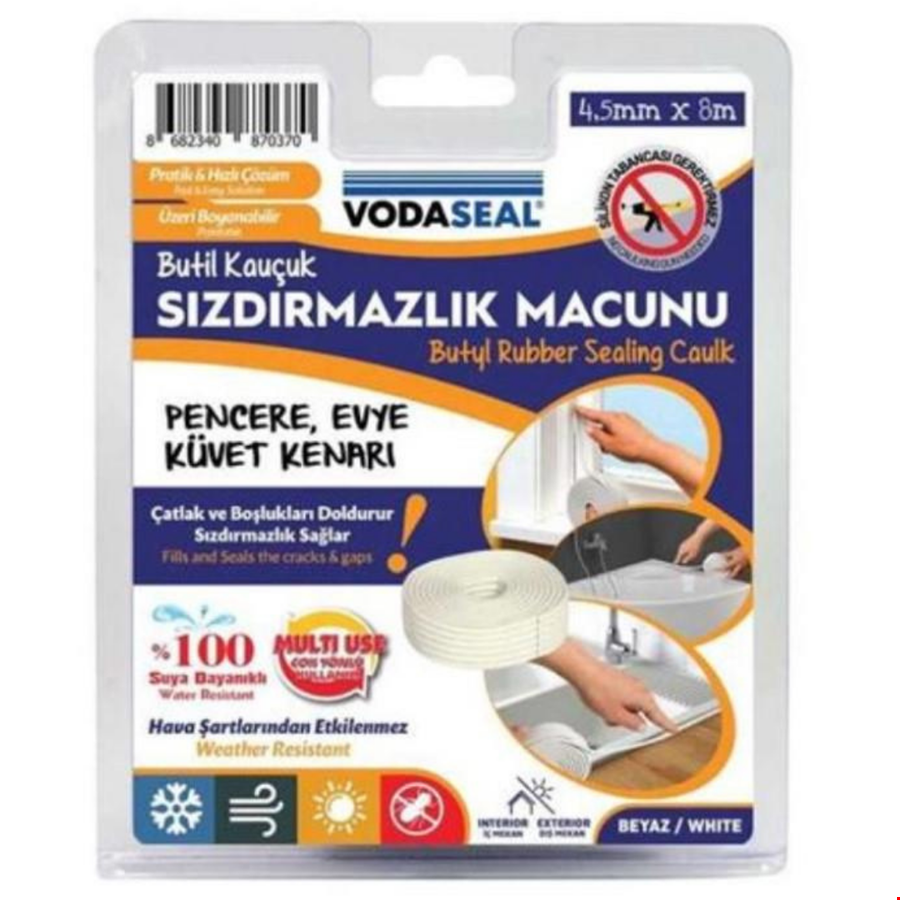 Vodaseal Sızdırmazlık Macunu Beyaz Butil macun
