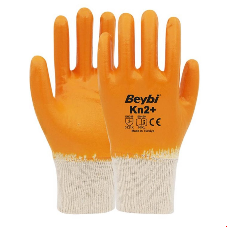Beybi Nitril Örme Eldiven k2 (Kn2+) Sarı 10 Plus